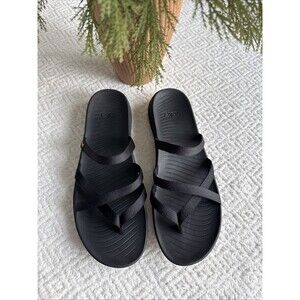 Teva Women's Tirra Traveler Flip Flop Sandals Black Sz 10